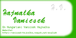 hajnalka vanicsek business card